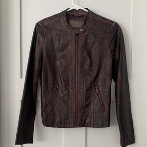 Maurices Dark Brown Faux Leather Jacket